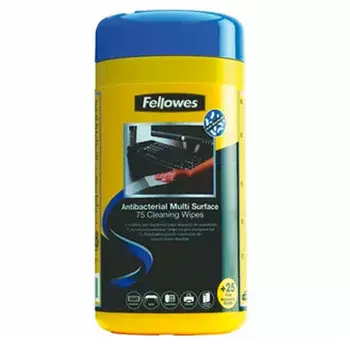 Влажные очищающие салфетки Fellowes для оргтехники 100шт
