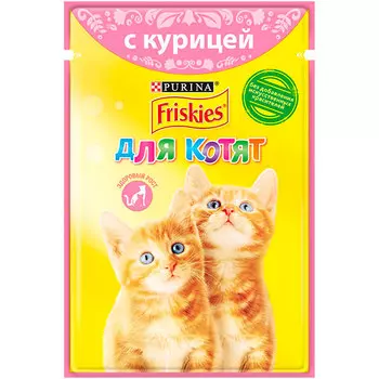 Влажный корм Friskies для котят с курицей в подливе 85 гр, 24 шт. в уп.