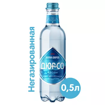 Вода 4 воды Абрау-Дюрсо 0.5 литра, без газа, пэт, 12 шт. в уп.