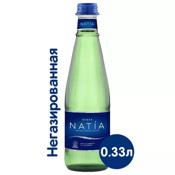 Вода Acqua Natia 0.33 литра, без газа, стекло, 24 шт. в уп.