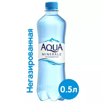 Вода Аква Минерале 0.5 литра, без газа, пэт, 12 шт. в уп.