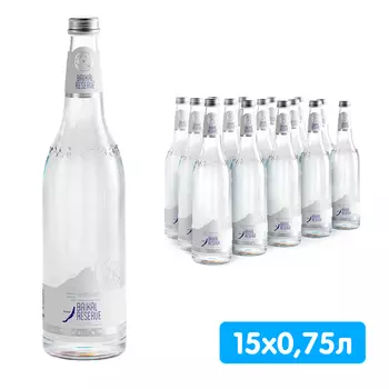 Вода Baikal Reserve 0.75 литра, газ, стекло, 15 шт. в уп.