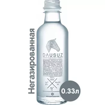 Вода Dausuz 0.33 литра, без газа, пэт, 20 шт. в уп.