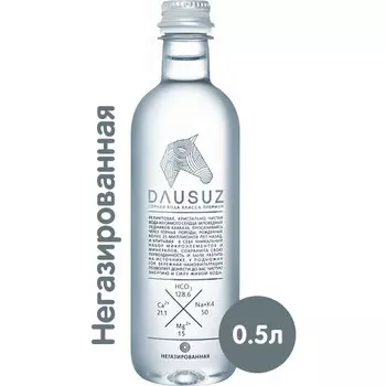 Вода Dausuz 0.5 литра, без газа, пэт, 12 шт. в уп.