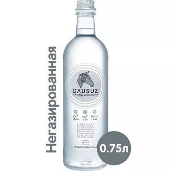 Вода Dausuz 0.75 литра, без газа, пэт, 12 шт. в уп.