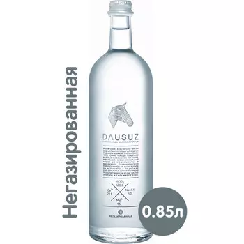 Вода Dausuz 0.85 литра, без газа, стекло, 9 шт. в уп.