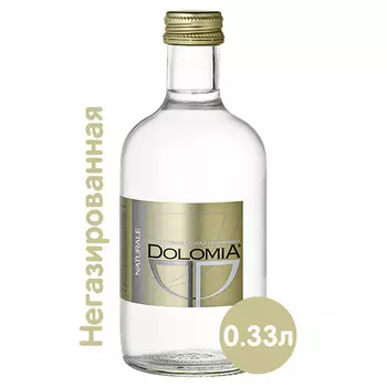 Вода Dolomia Exclusive 0.33 литра, без газа, стекло, 20 шт. в уп.