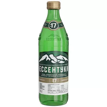 Вода Ессентуки №17 Тэсти лечебная 0,45 литра, газ, стекло, 20 шт. в уп.