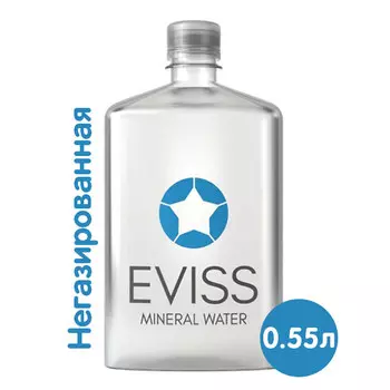 Вода Eviss 0.55 литра, без газа, пэт, 10 шт. в уп.