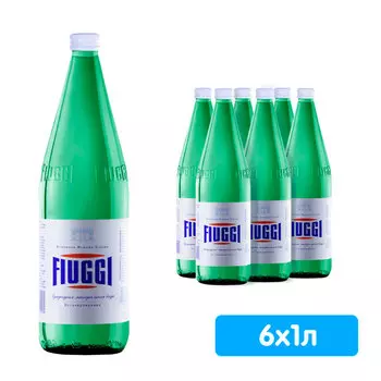 Вода Fiuggi Natural 1 литр, без газа, стекло, 6 шт. в уп.