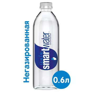 Вода Glaceau Smartwater 0.6 литра, без газа, пэт, 12 шт. в уп.