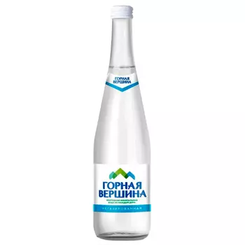Вода Горная Вершина 0.5 литра, без газа, стекло, 12 шт. в уп.