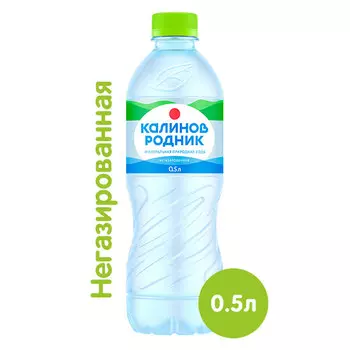 Вода Калинов Родник 0.5 литра, без газа, пэт, 12 шт. в уп.