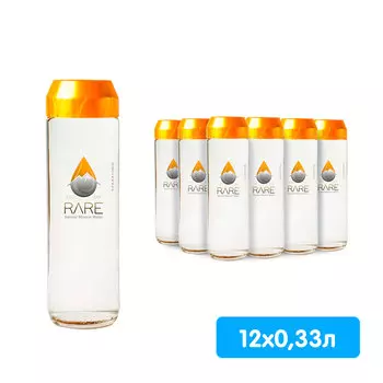 Вода Рэйр / Rare 0.33 литра, газ, стекло, 12 шт. в уп.