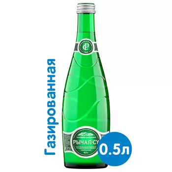 Вода Рычал-Су 0.5 литра, газ, стекло, 12 шт. в уп.