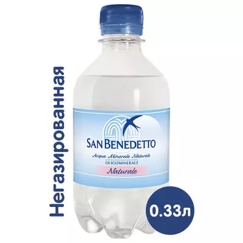 Вода San Benedetto 0.33 литра, без газа, пэт, 24 шт. в уп.