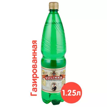 Вода Sulinka, газ, 1.25 литра, пэт, 6 шт. в уп.