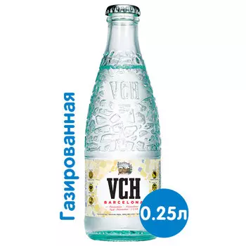 Вода VCH Barcelona 0.25 литра, газ, стекло, 24 шт. в уп.