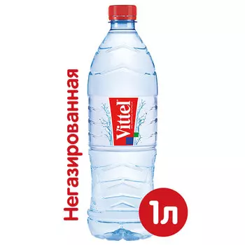 Вода Vittel 1 литр, без газа, пэт, 6 шт. в уп.