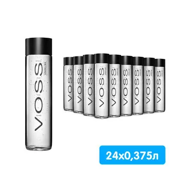 Вода Voss / Восс 0.375 литра, газ, стекло, 24 шт. в уп.