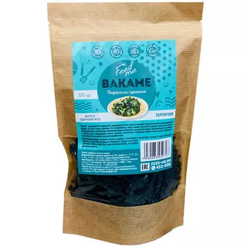 Водоросли Feed Me Вакамэ сушеные 100 гр