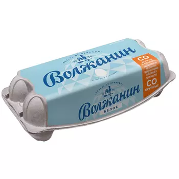 Яйцо куриное Волжанин С0 белое 10шт