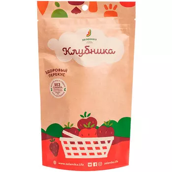 Здоровый перекус Зеленика Клубника 20 гр