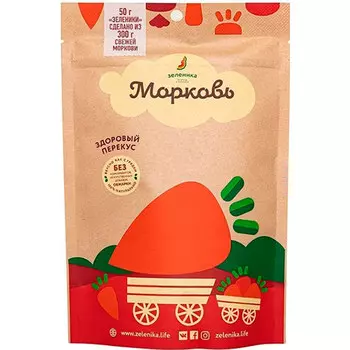 Здоровый перекус Зеленика Морковь 50 гр