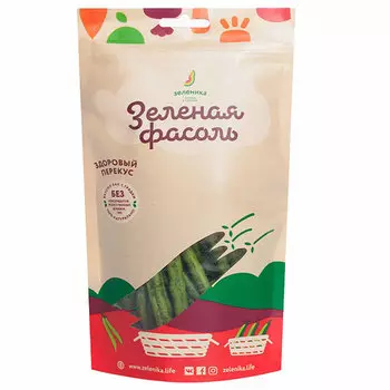 Здоровый перекус Зеленика Зеленая фасоль 30 гр