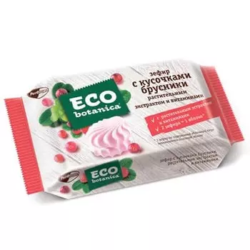 Зефир Eco Botanica с кусочками брусники 250 гр
