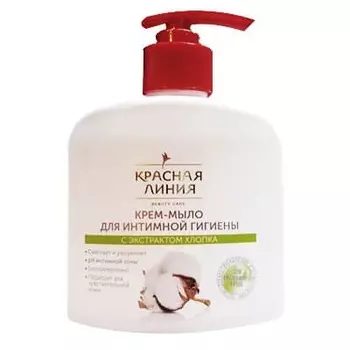 Жидкое крем-мыло Красная Линия д/инт. гигиен. экстр.хлоп. 250мл.(1)
