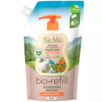 Жидкое мыло BioMio Bio-Soap Refill с маслом абрикоса 500 мл