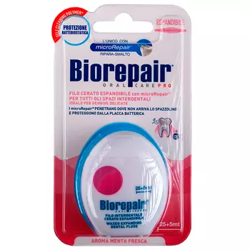 Зубная нить Biorepair Filo Cerato Espandibile Вощеная расширяющаяся 5 м
