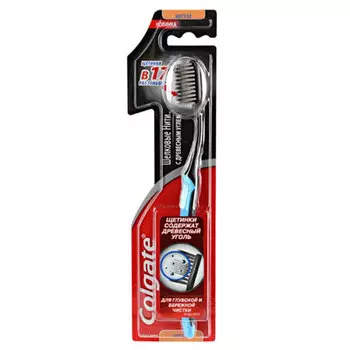 Зубная щетка Colgate шелковые нити с древесным углем, мягкая