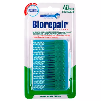 Зубные ершики Biorepair Scovolini Monouso in Gomma Regolari одноразовые мягкие стандартные 40 шт