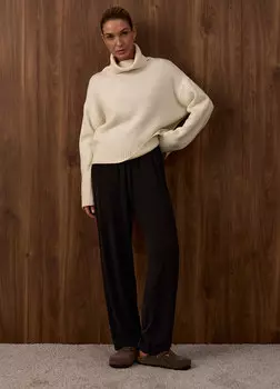 Брюки из шерсти на резинке - Серые