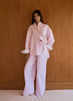 Брюки Oxford в полоску - Розовые