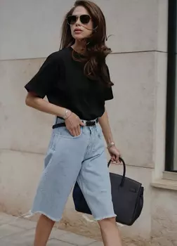 Джинсовые бермуды, vintage blue - XS