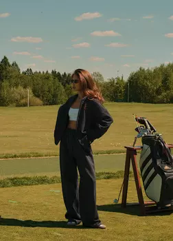 Костюм: худи + прямые брюки Voishe Club, dark blue - L-XL