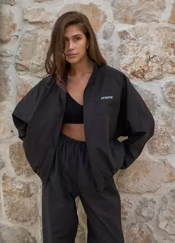 Костюм Voishe: бомбер + брюки на резинке - Чёрный