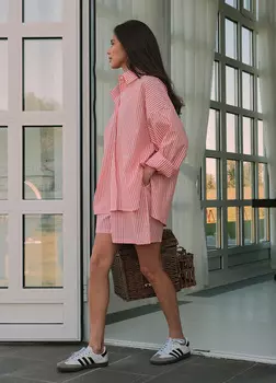 Костюм Voishe из мерсеризованного хлопка: рубашка + шорты, orange - S-M