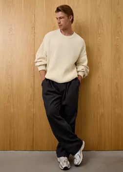 Мужские брюки Comfort fit из итальянской шерсти - Серые