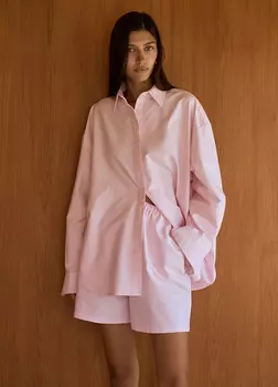 Шорты Oxford в полоску - Розовые