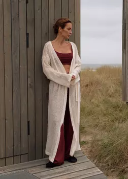 Удлинённый вязаный кардиган, milky way - Onesize