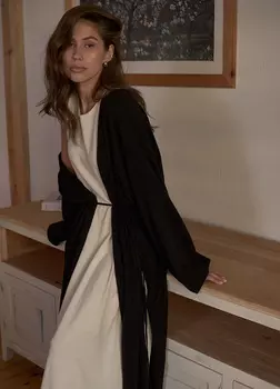 Вязаный кардиган Muse из мерсеризованного хлопка - Onesize - Black