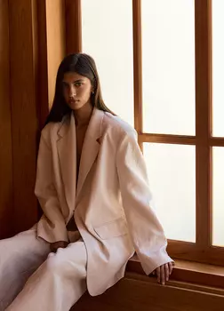 Жакет Julia изо льна - Бежевый