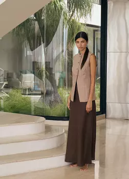 Жилет Camellia изо льна - Бежевый