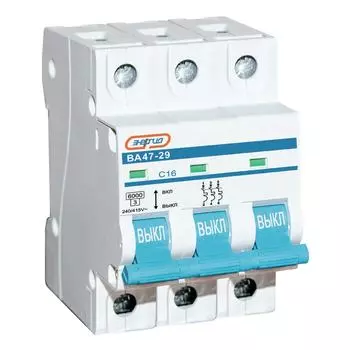 Автоматический выключатель 3P 40A ВА 47-29 Энергия, 4 шт