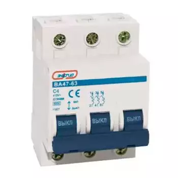 Автоматический выключатель 3P 4A ВА 47-63 Энергия