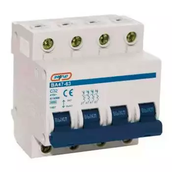 Автоматический выключатель 4P 25A ВА 47-63 Энергия, 3 шт
